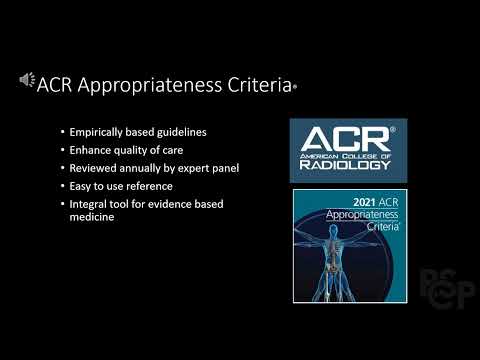 Promoting Scientific Rigor through ACR Appropriateness Criteria