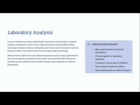 Forensic Science: Bridging Law and Scientific Inquiry