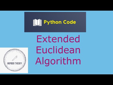 Implementing the Extended Euclidean Algorithm in Python