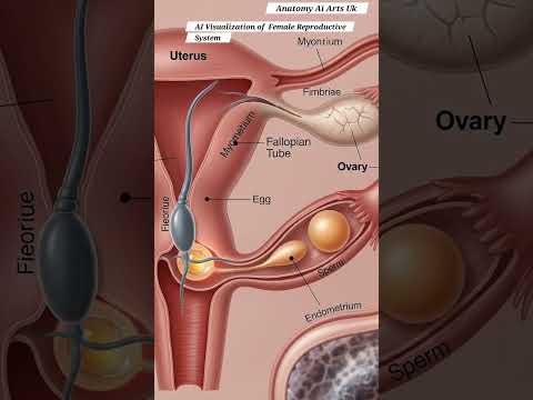Female Human Organ Diagram for Educational Purposes