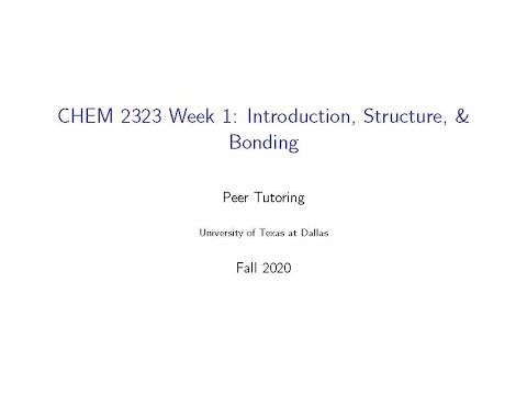 Chem 2323: Engaging Students in Chemical Science Education
